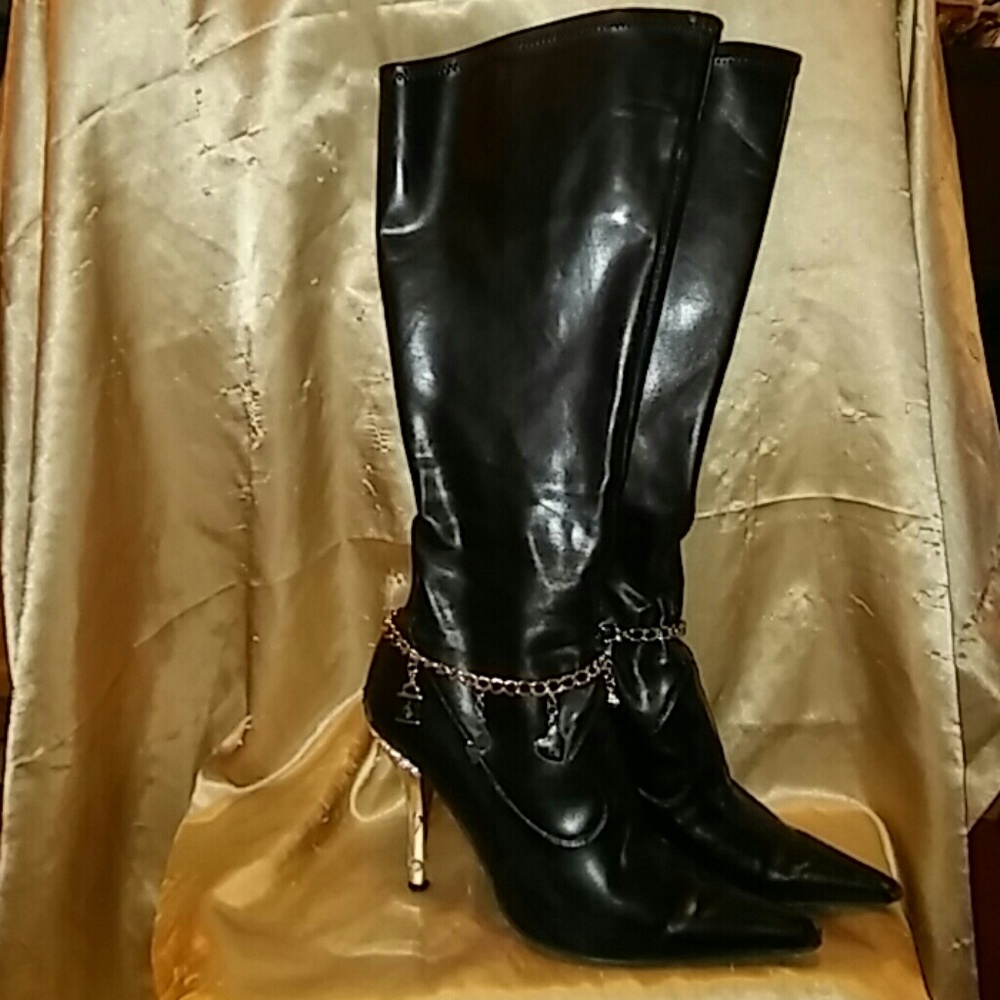 Baby Phat Lisbon Stretch Knee High Stiletto Boots